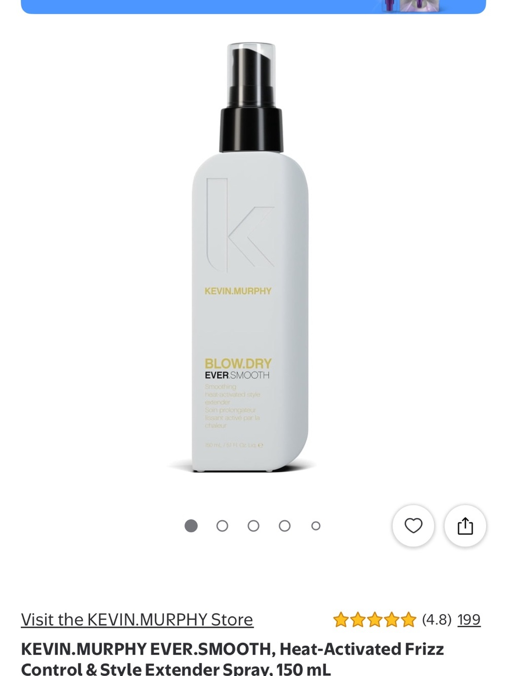 KEVIN.MURPHY Blow.Dry Ever.Smooth Spray - White with Black Cap 7/27